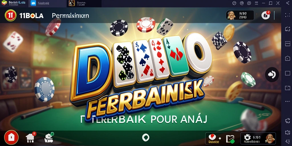 Screenshot gameplay 11BOLA dengan action permainan Domino yang seru.
