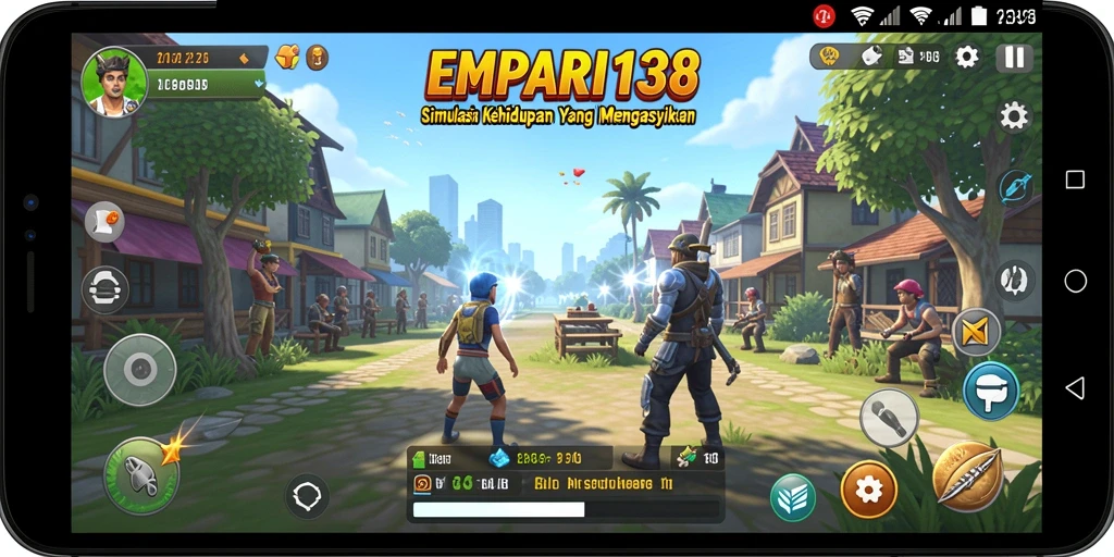 Tampilan gameplay seru dari EMPATI138 yang menggambarkan kehidupan virtual.