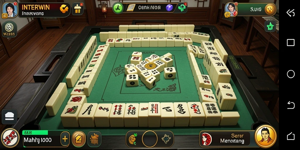Gameplay Mahjong INTERWIN yang menarik dan mendebarkan.