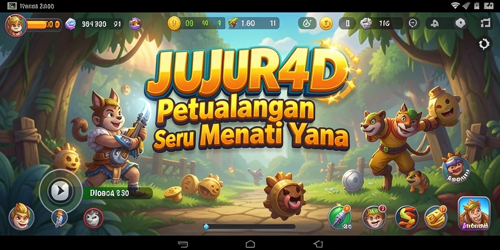 Gameplay JUJUR4D penuh tantangan di dunia petualangan.