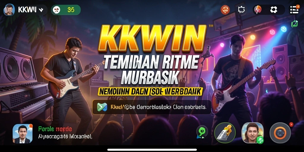 Tangkapan layar gameplay KKWIN menampilkan pengalaman musik interaktif dan menyenangkan.