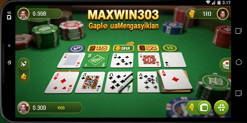 Tampilan gameplay seru dari MAXWIN303 dalam permainan Gaple.