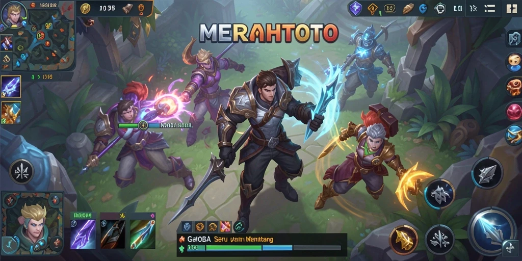 Tampilan gameplay seru dari game MOBA MERAHTOTO.