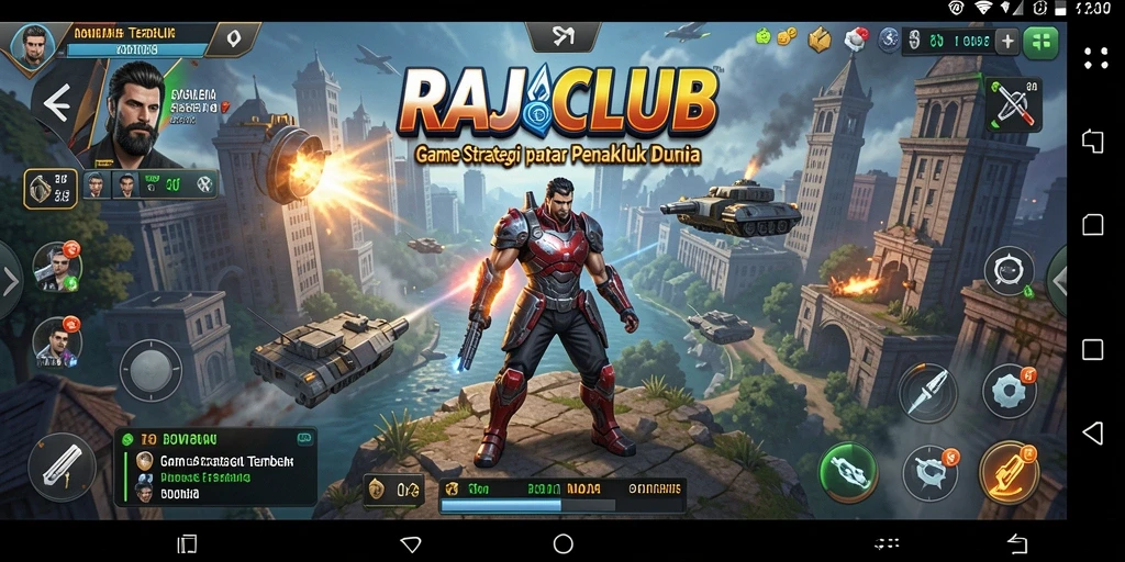Screenshot gameplay RAJACLUB memperlihatkan pertempuran strategis yang mendebarkan.