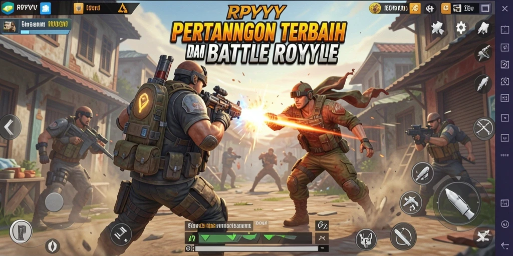 Tampilan gameplay RPYYY yang seru dan strategi mendebarkan dalam pertarungan Battle Royale.