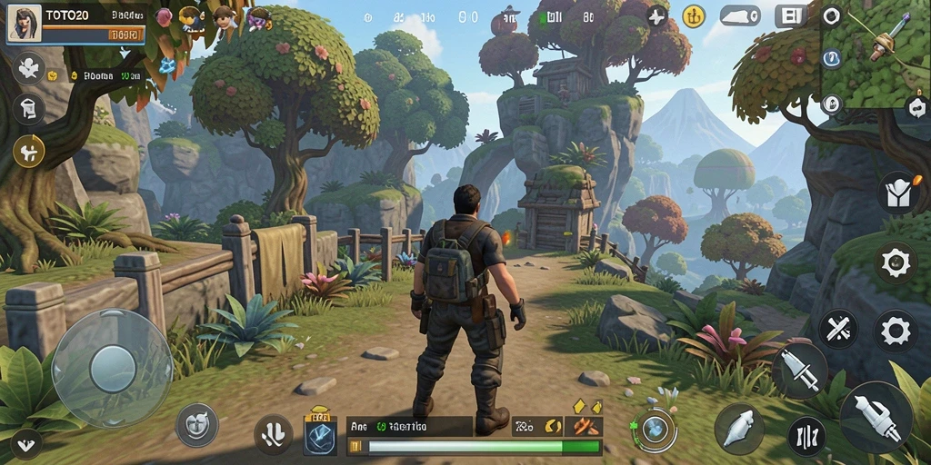 Screenshot menunjukkan aksi seru dari gameplay di dunia terbuka TOTO20.